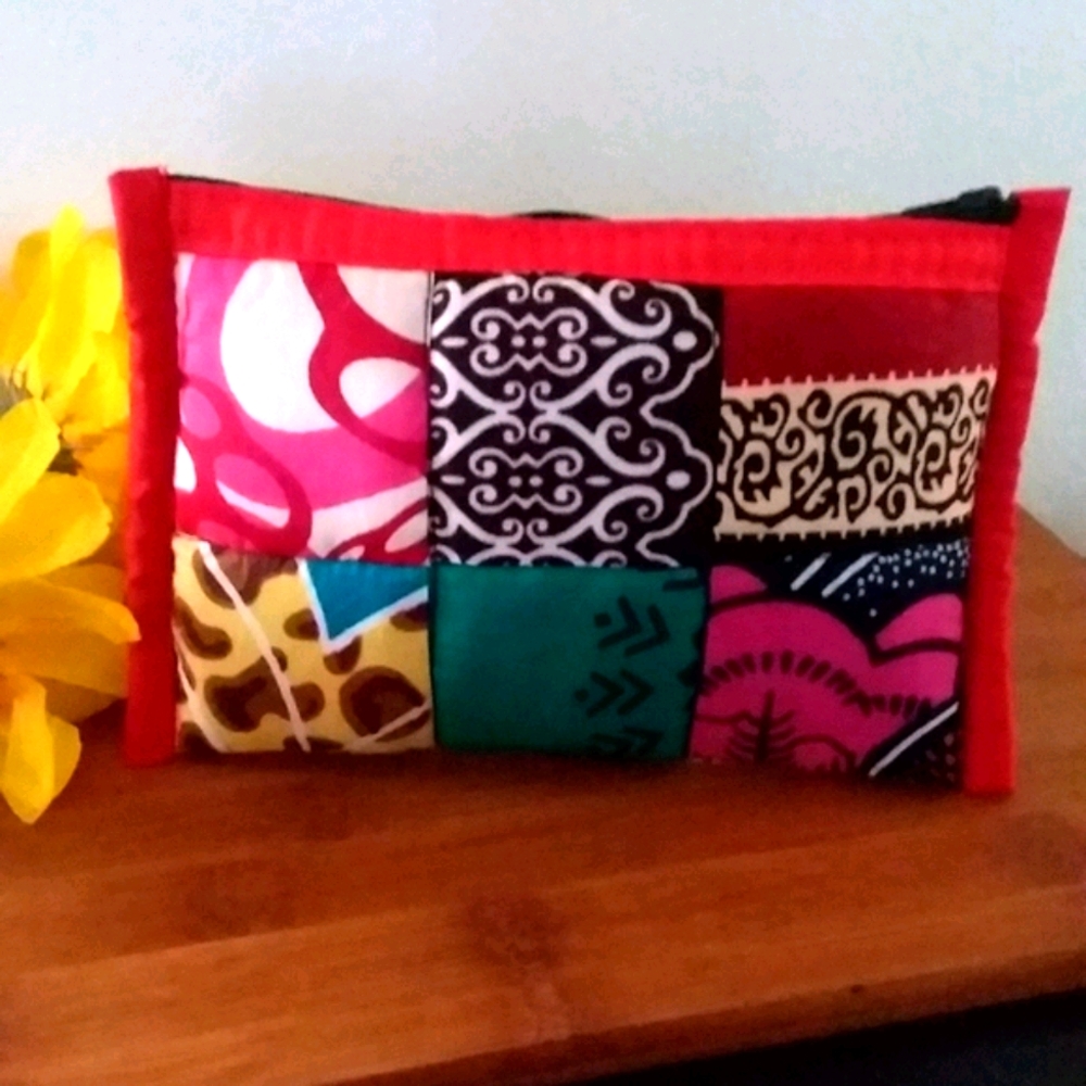 1PC Beautiful African Kitenge Cloth Coin Purse - Picture 4 of 5